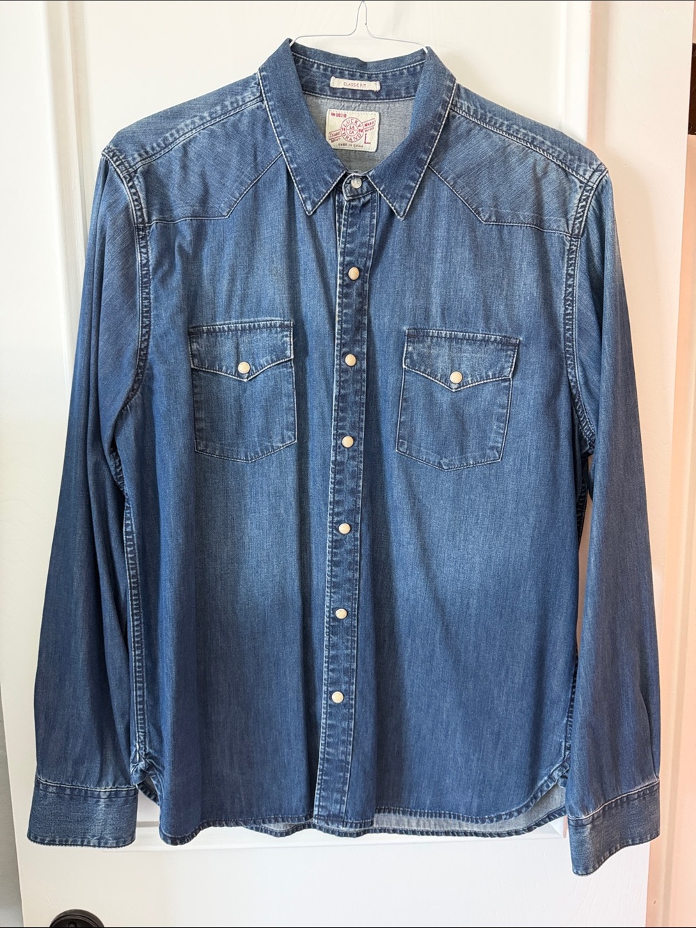 Lucky Brand Indigo Western Shirt with snap buttons - Picture 2 of 8